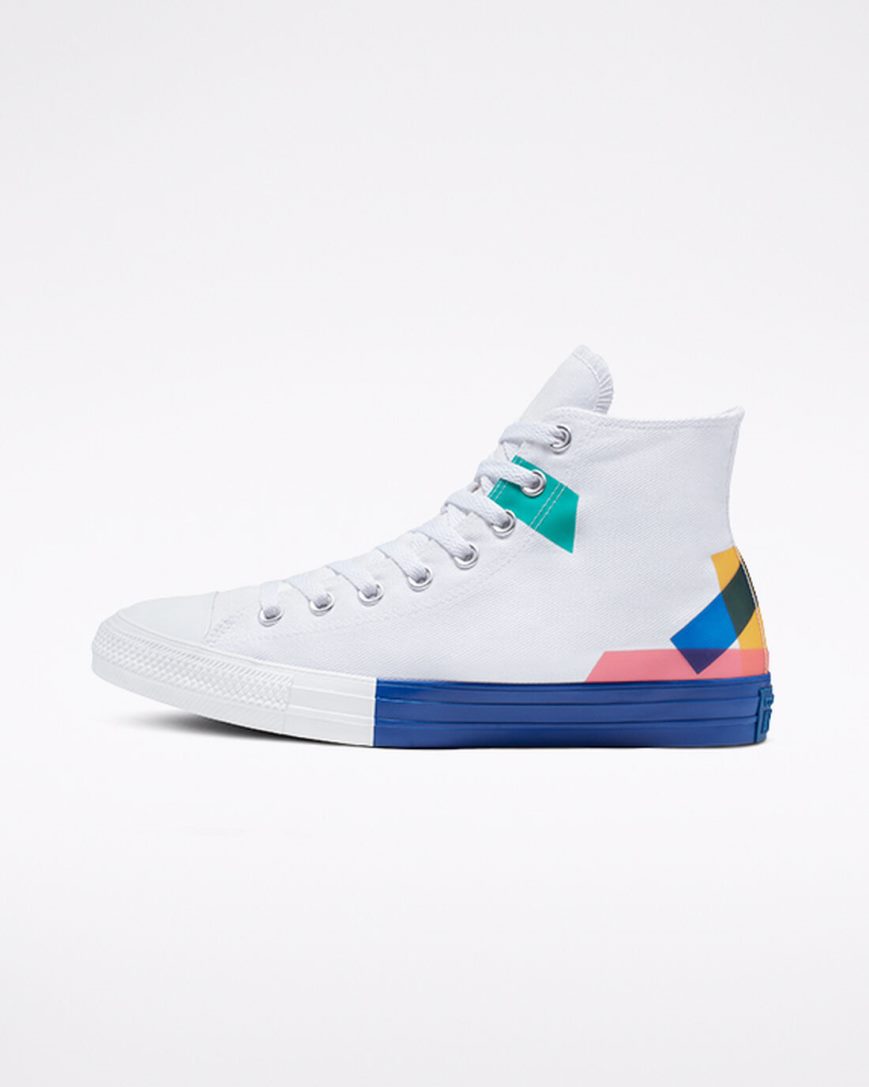 Tenisky Vysoke Converse Chuck Taylor All Star Space Racer Vysoke Damske Biele Modre Červené | SK GW11EB1